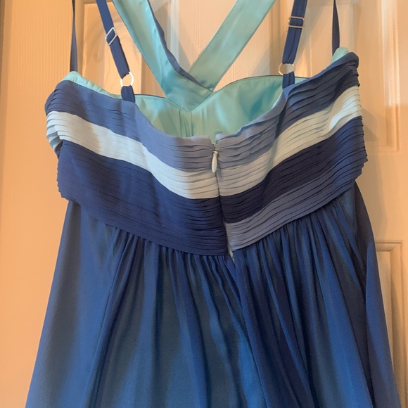 Ombré blue and teal green dress - Picture 3 of 4